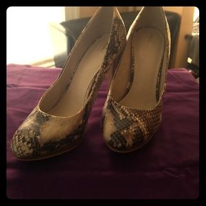 Faux snakeskin heels by Mossimo